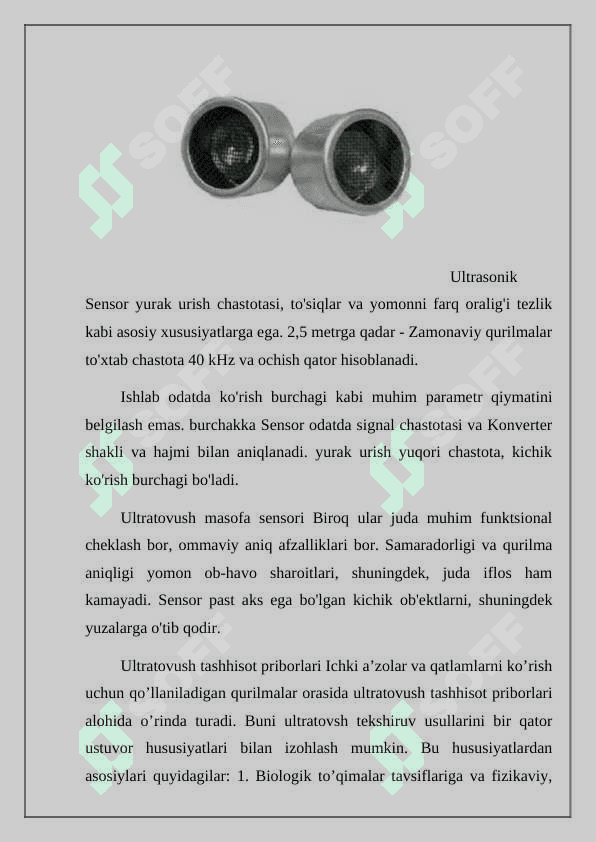 Ultratovush datchiklarini qullash imkoniyatlari 4
