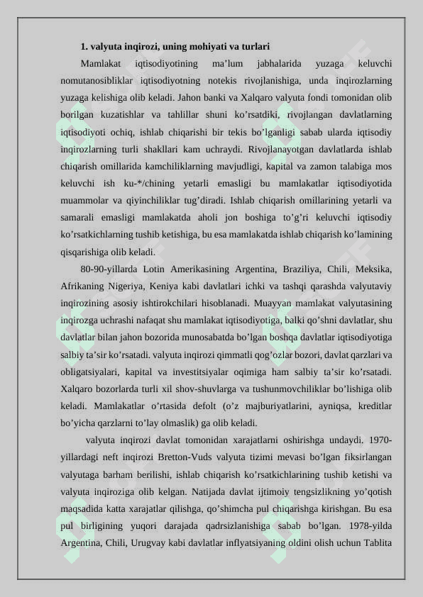 Valyuta inqirozlari 2