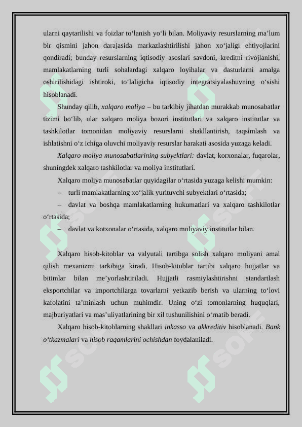 Xalqaro moliya tizimi 3