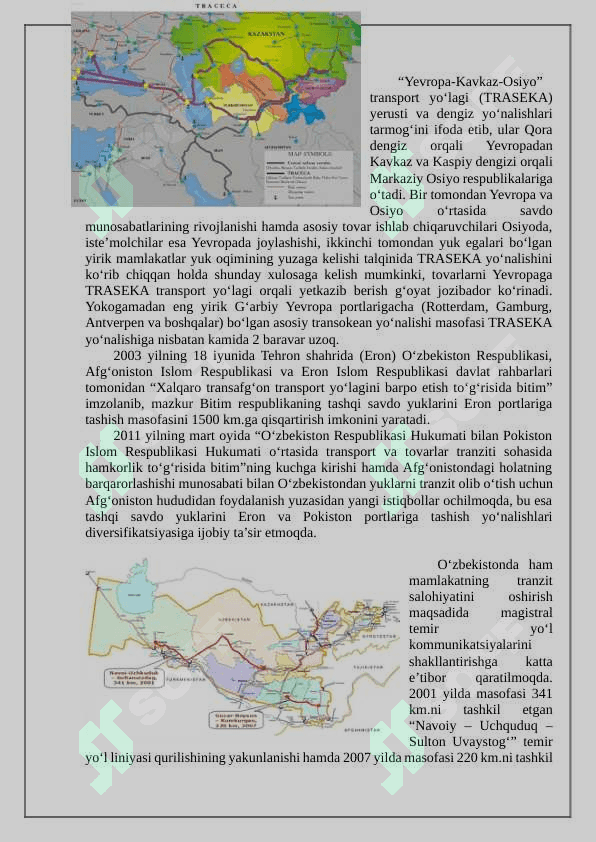 Xalqaro transport yo’laklari va ularining rivojlanishi 4