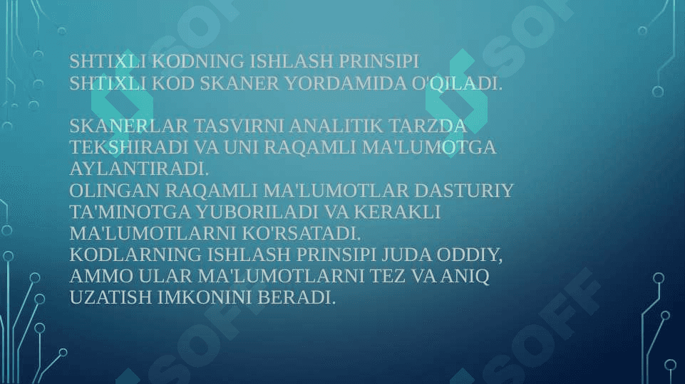 Mahsulotlarni kodlash tizimi. Shtixli kod 8