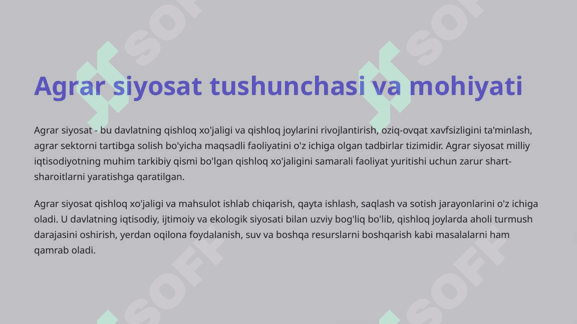 Davlatning agrar siyosati 3