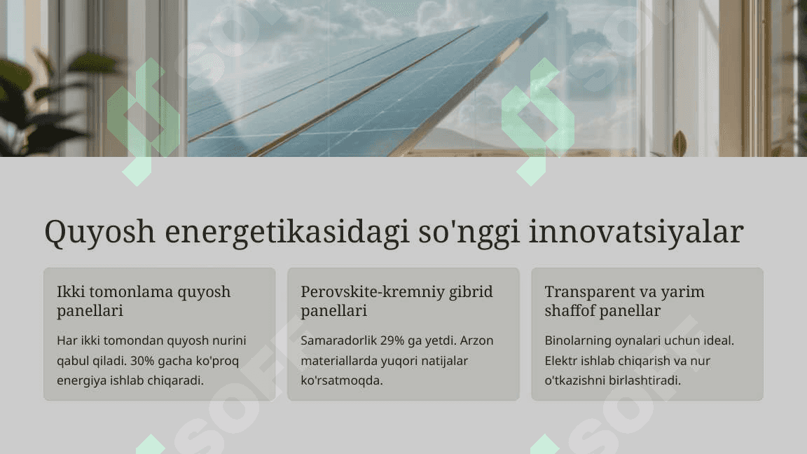 Quyosh va shamol energetikasida innovatsion yondashuvlar 4