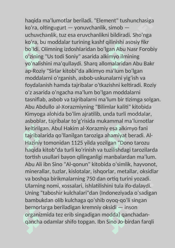 Òzbekistonda kimyo fanining rivojlanishi 4