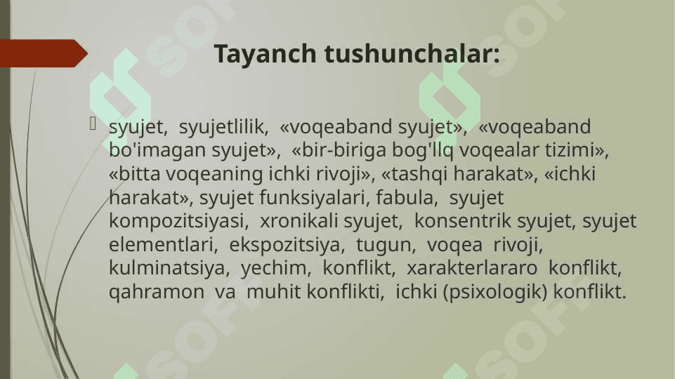 Mavzu:   Badiiy asar syujeti slayd 4