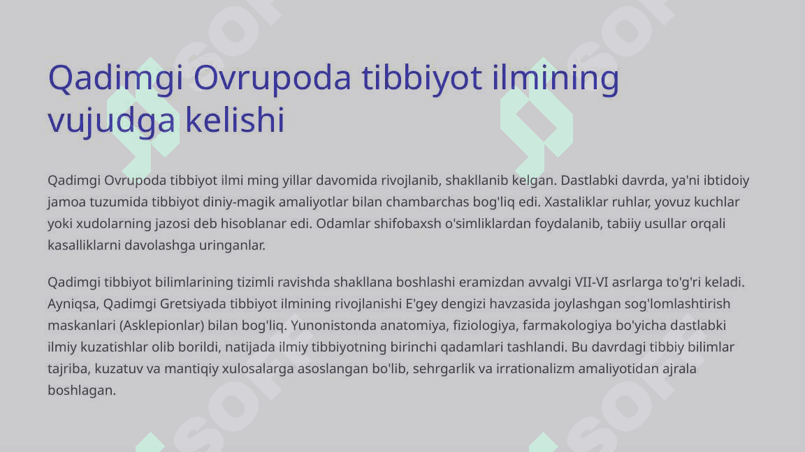 Qadimgi Ovrupo mamlakatlari tibbiyoti 3