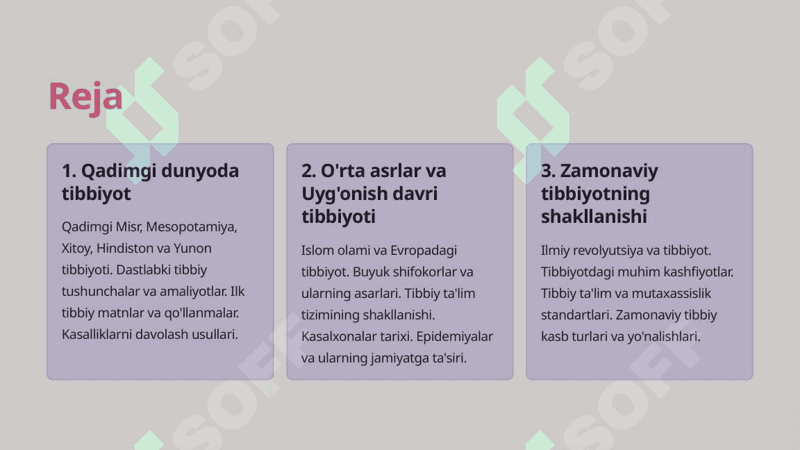 Tibbiyotning kasb sifatida shakillanishi 2