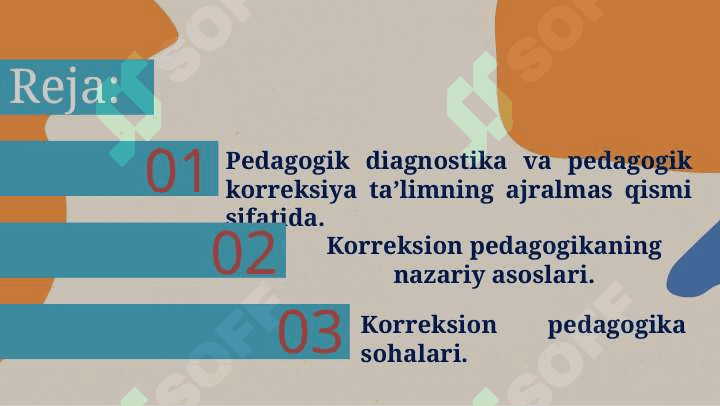 PEDAGOGIK DIAGNOSTIKA VA PEDAGOGIK KORREKSIYA. ELEKTRON PEDAGOGIKA VA UNING  O‘ZIGA XOS XUSUSIYATLARI 3