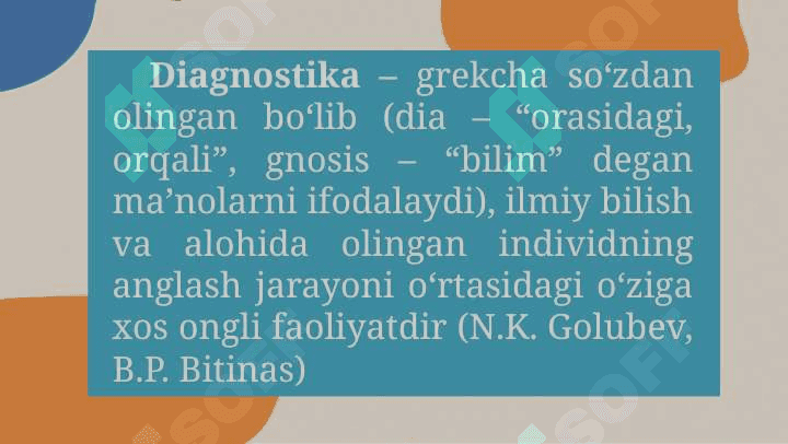 PEDAGOGIK DIAGNOSTIKA VA PEDAGOGIK KORREKSIYA. ELEKTRON PEDAGOGIKA VA UNING  O‘ZIGA XOS XUSUSIYATLARI 5