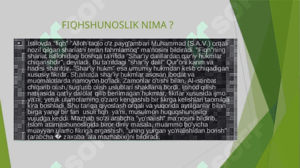 Islomdagi yo‘nalishlar, mazhablar, oqimlar 3