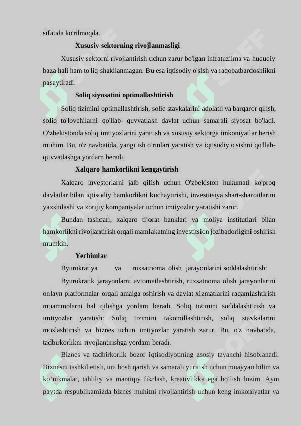 HUDUDLAR BIZNES MUHITINI RIVOJLANTIRISH VA SAMARALI BOSHQARISH YO'NALISHLARI 5