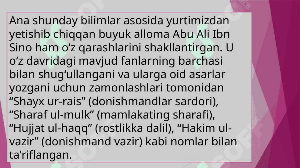 Ibn Sinoning tilshunoslikka qo`shgan hissasi 4