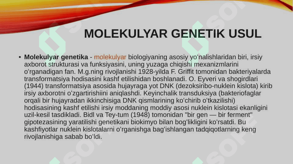 GENETIK TADQIQOT USULLARI 6