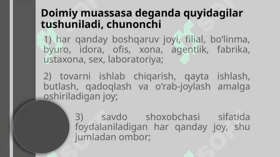 Mavzu : Doimiy muassasa slayd 2