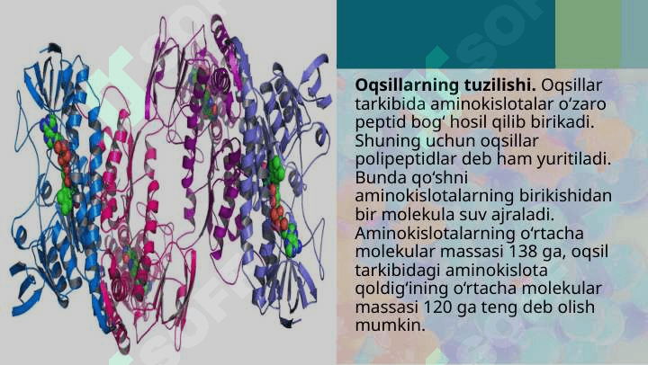 Oqsillar Aminokislotalar. 7