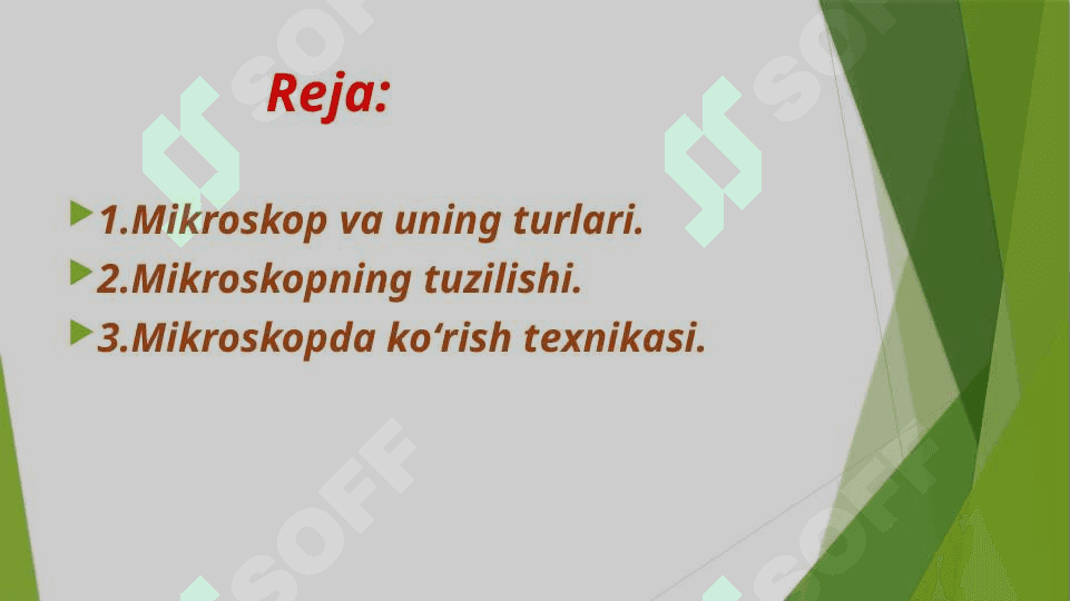 Mikroskopning tuzilishi va ishlash qoidalari.Zamonaviy mikroskoplar va ularning avfzalliklari. . 2
