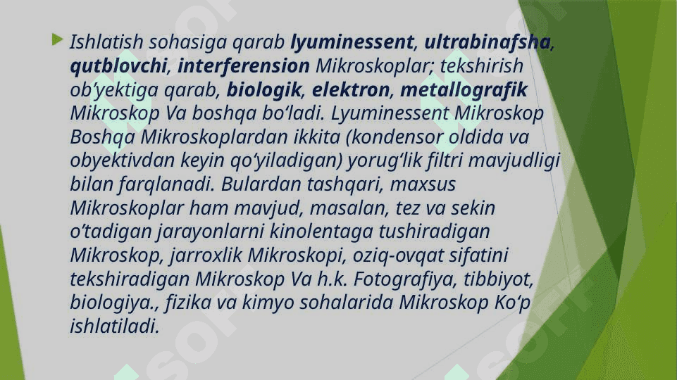 Mikroskopning tuzilishi va ishlash qoidalari.Zamonaviy mikroskoplar va ularning avfzalliklari. . 6