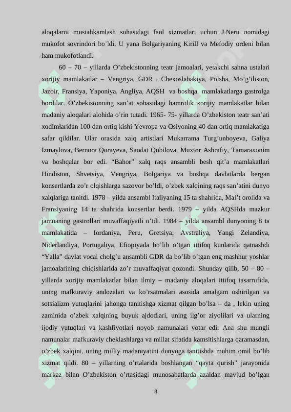 XX-XXI ASR BOSHLARIDA DUNYODA YUZ BERGAN O'ZGARISHLAR SHAROITIDA O'ZBEKISTON 7