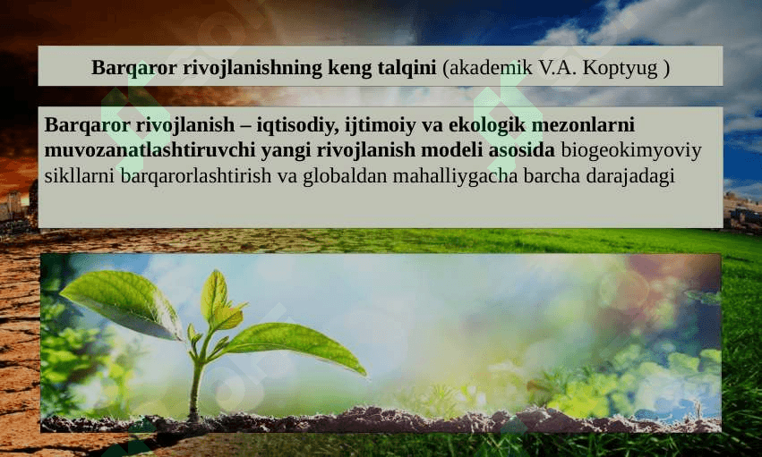 Barqaror rivojlanish mezonlari va ko’rsatkichlari 4