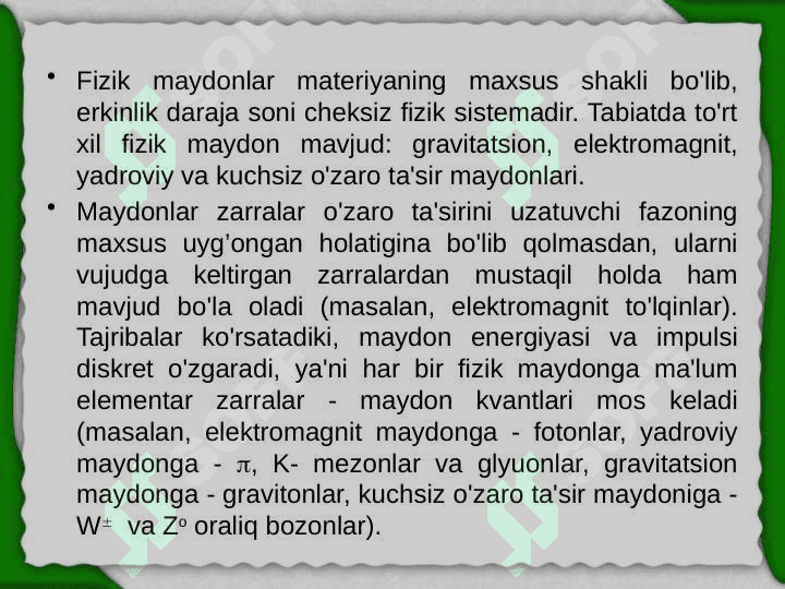 Olamning hozirgi zamon fizik tasavvuri 4