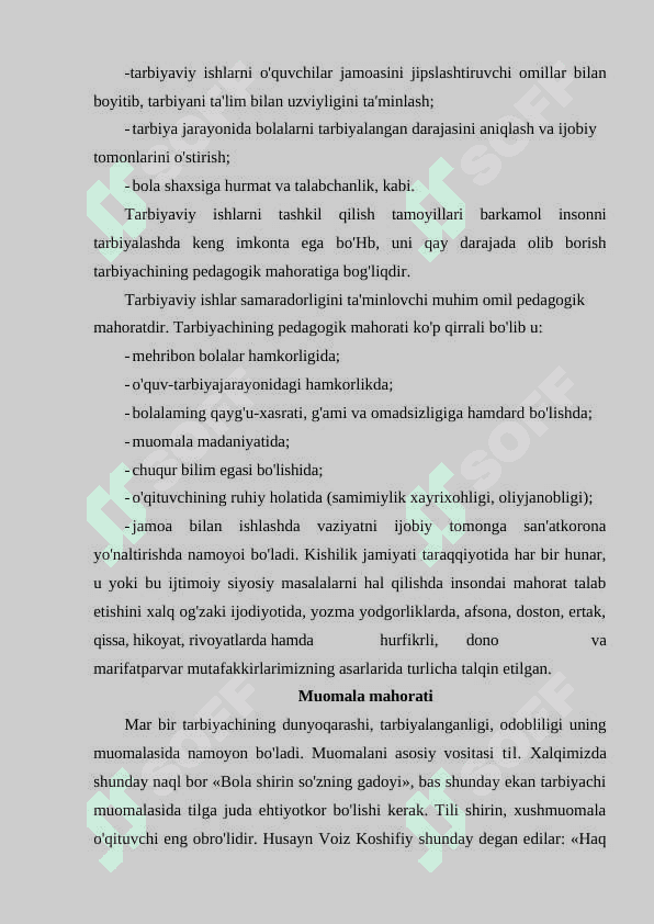 Tarbiyaviy ishlarni amalga oshirishda sinf rahbarining pedagogik mahorati 7