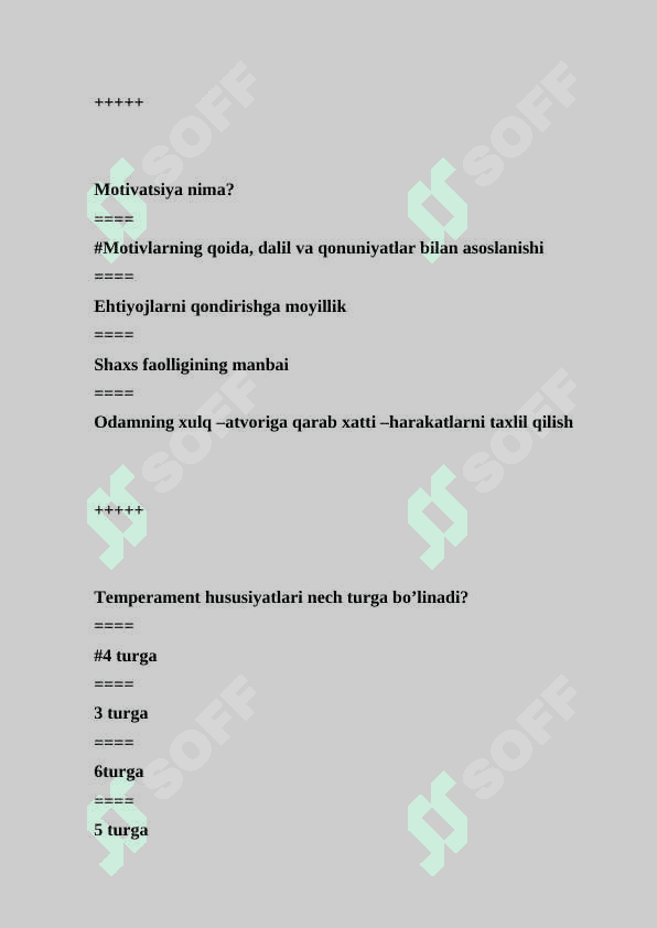 Pedagogika va psixologiya  oraliq  nazor test 3