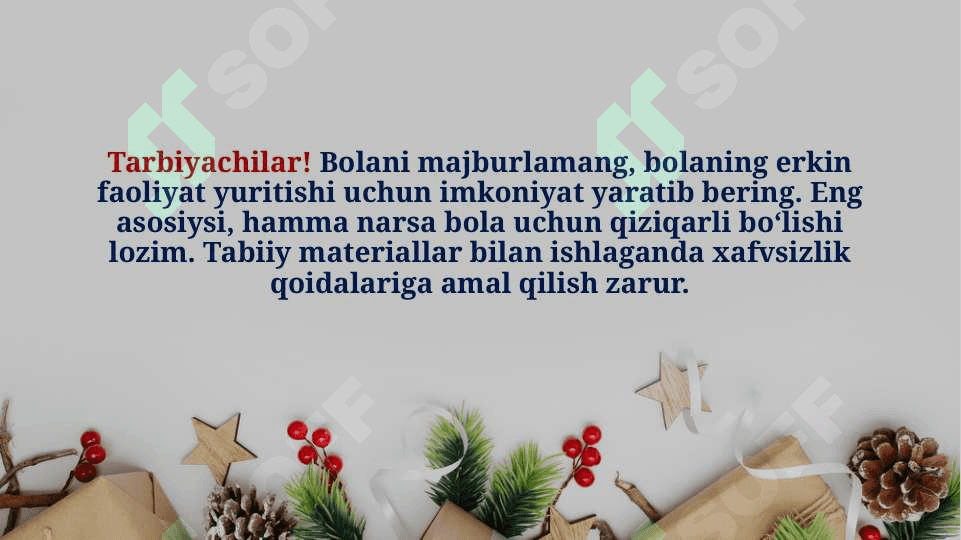 MTTDA TABIIY VA TASHLANDIQ MATERIALLARDAN TURLI O‘YINCHOQLAR YASASH. CHINNI XAMIR BILAN ISHLASH TEXNOLOGIYASI 6
