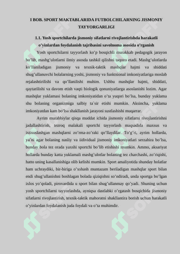 SPORT MAKTABLARIDA FUTBOLCHILARNING JISMONIY TAYYORGARLIGI UCHUN HARAKATLI O’YINLARNING AHAMIYATI 4