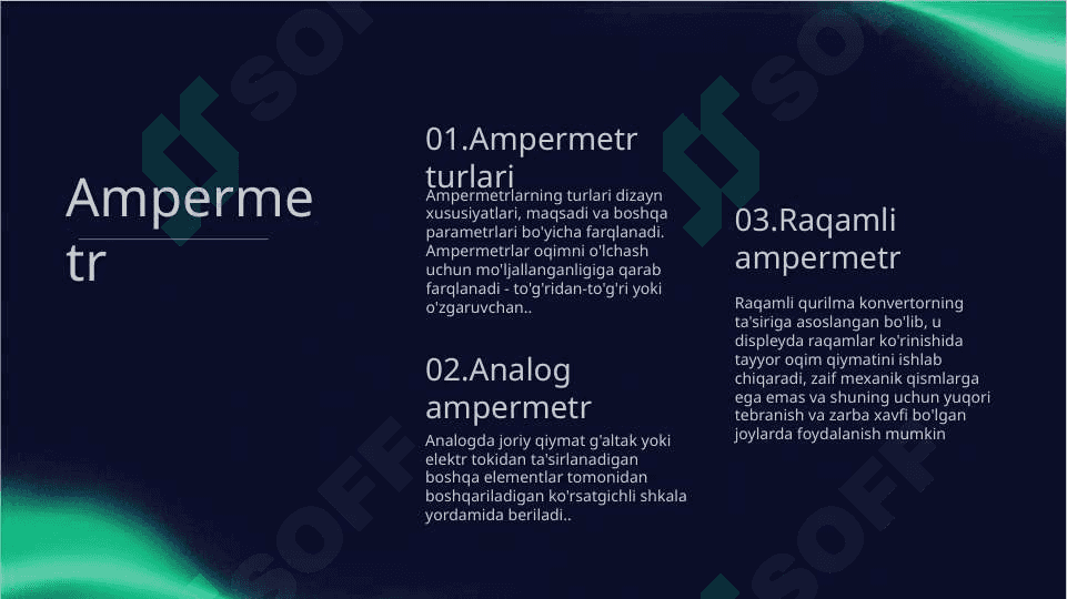 Tok kuchini ampermetr va multimetrlarda aniqlash 4