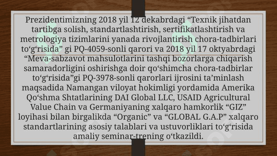 Standartlashtirishning qonuniy asoslari maqsad va vazifalari tamoil va talablari 3