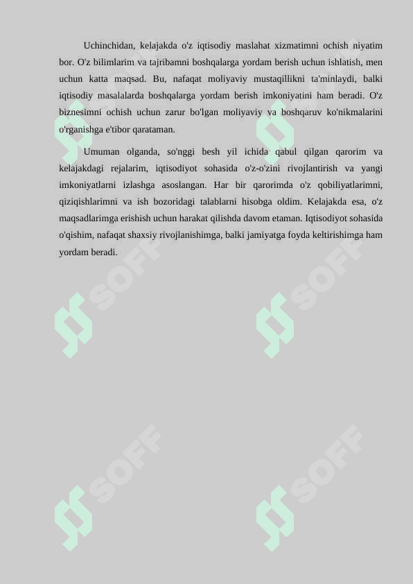 So'nggi 5 yildagi eng muhim qabul qilgan qarorim va keyingi 5 yillik rejalarim. 2