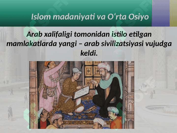 Osiyo mamlakatlar madaniyati.7- sinf. Jahon 2