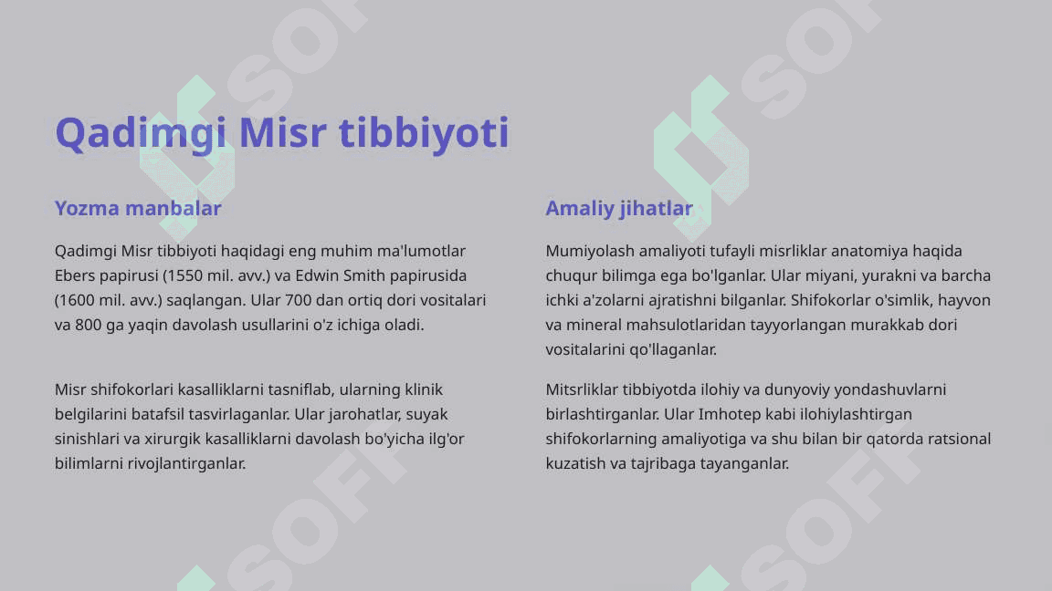 Nazariy tibbiy bilimlarning rivojlanishi 3