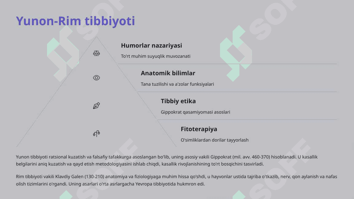 Nazariy tibbiy bilimlarning rivojlanishi 4
