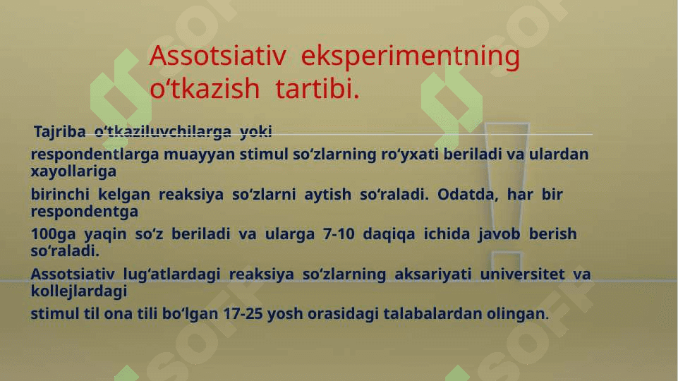 Assotsiativ eksperimentAssotsiativ eksperiment 3