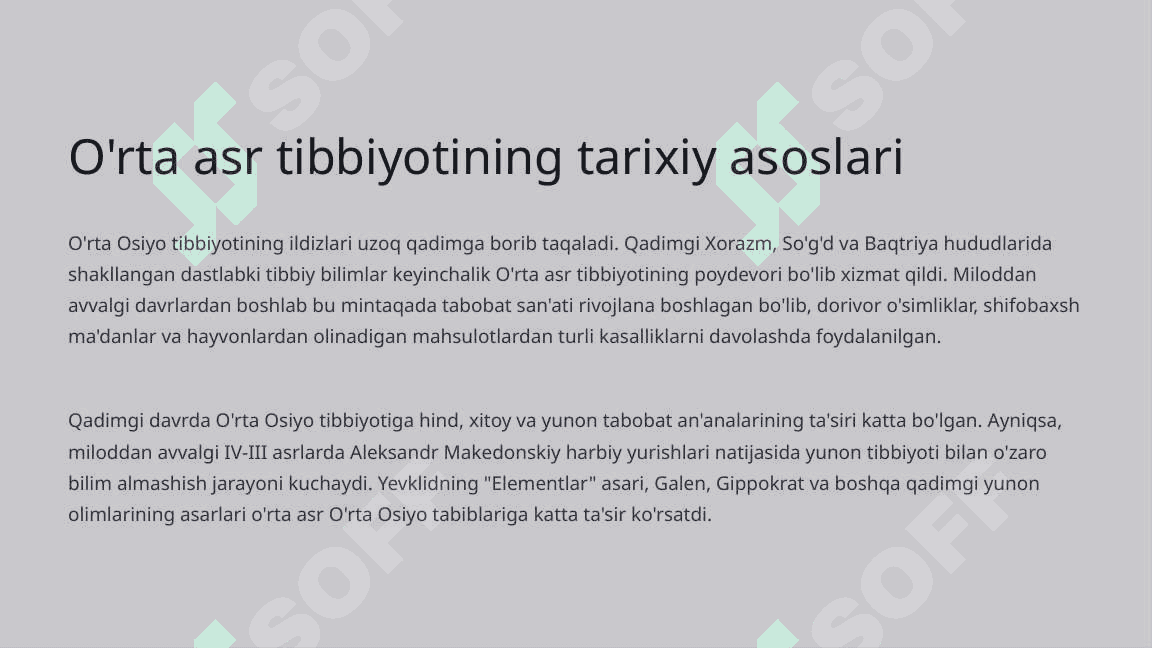 O'rta Osiyo davlatlarida O'rta asr davridagi tibbiyot 3