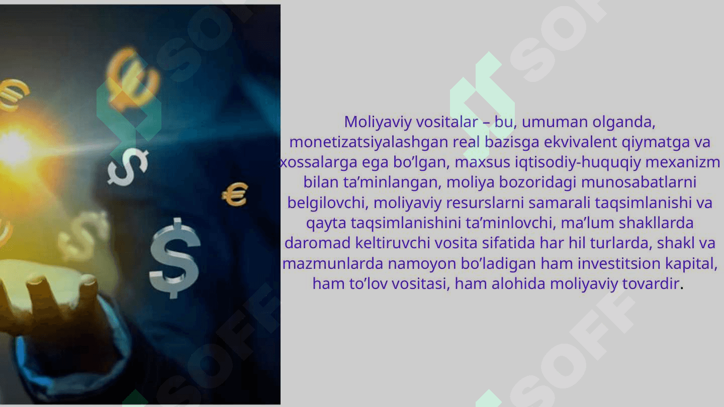 INVESTITSIYALARNI MOLIYALASHTIRISHDA MOLIYAVIY VOSITALAR 3