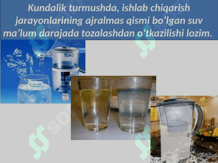 Suvning qattiqligi, uni  yumshatishning texnikadagi ahamiyati. 6