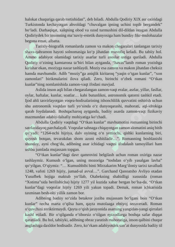 O'tgan kunlar asari ma’no mundarijasi 4