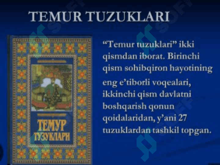 Temur Tuzuklari va milliy g’oyalar rivoji 8