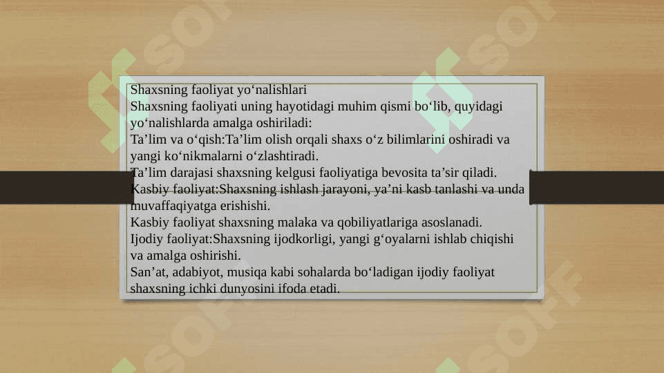Shaxs va faoliyat tavsifi 6