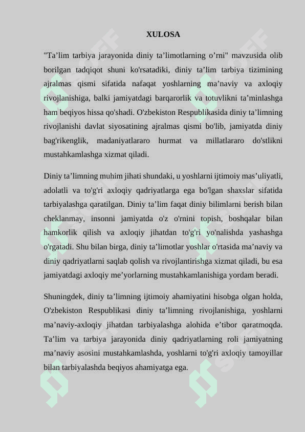 TA’LIM TARBIYA JARAYONIDA DINIY TA’LIMOTLARNING O’RNI 3