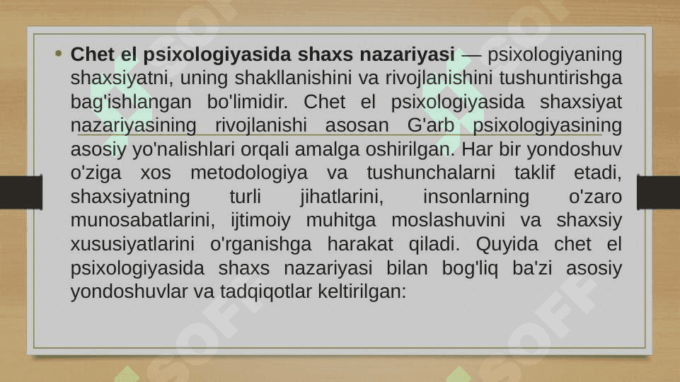 Chet el psixologiyasida shaxs nazariyasi 3