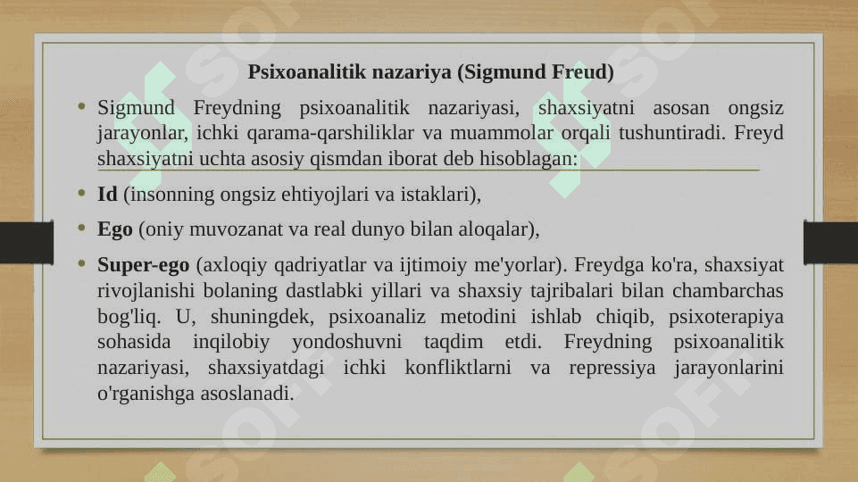 Chet el psixologiyasida shaxs nazariyasi 4