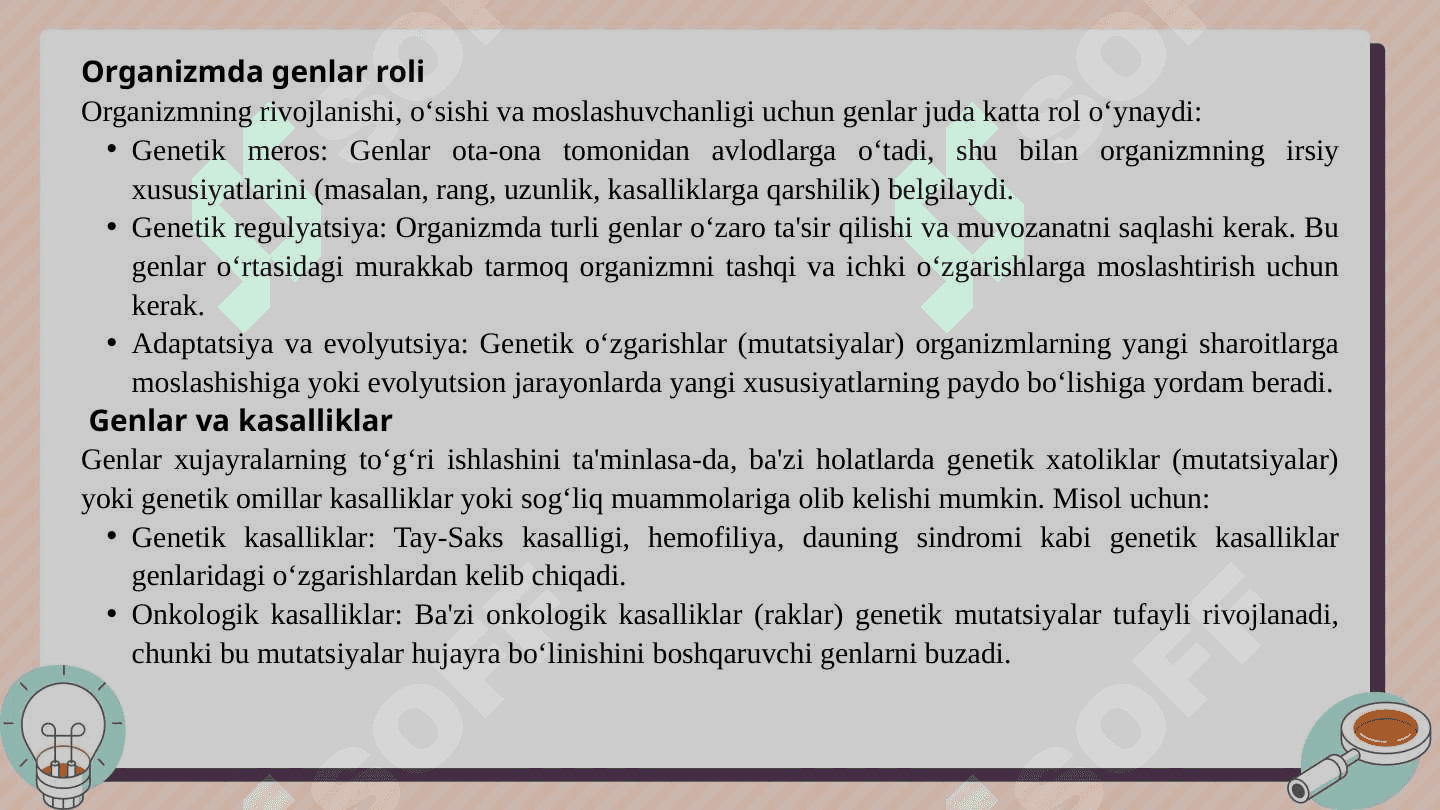Genlar  ta'sirini  boshqarilishi, xujayra differentsirovkasi 5