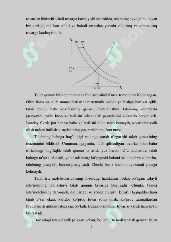 “JAHON BOZORIDA TALAB TAKLIF VA TAQSIMOT” 7