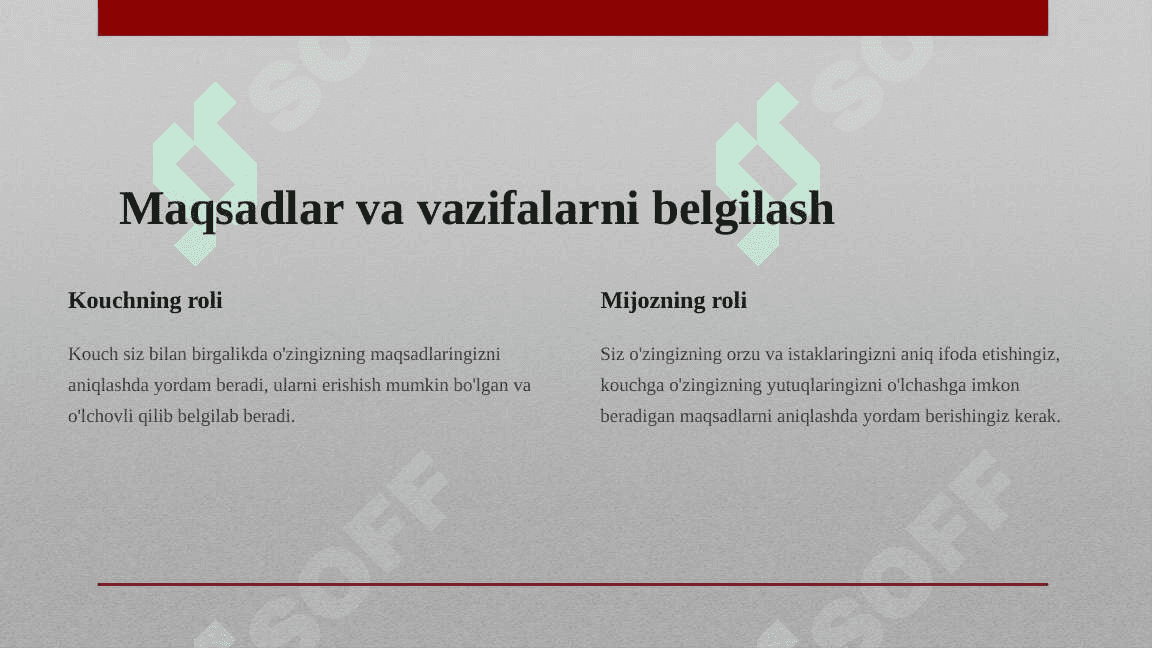 Kouching shaxsiy rivojlanish kaliti 8