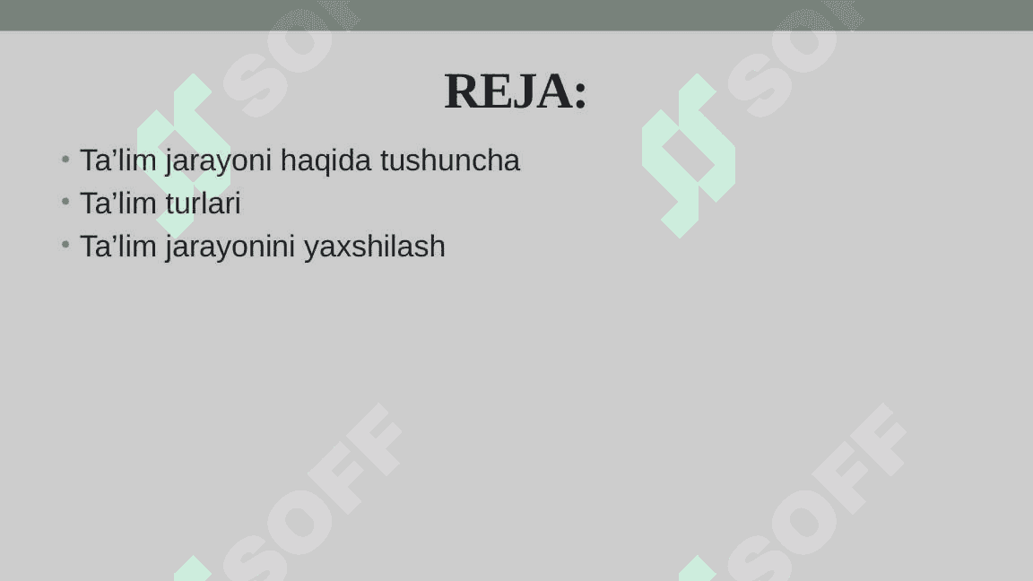 Ta'lim jarayonining natijasi 2