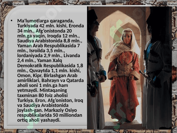 G`arbiy Osiyo xalqlari 3