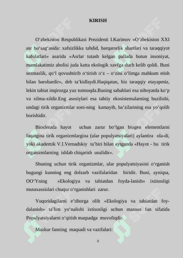 Populyatsiya tushunchasi 2